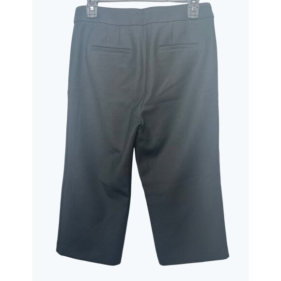 Loft Womens Petite Black Cropped Pants Cotton Viscose Blend Size 4P - Picture 2 of 13